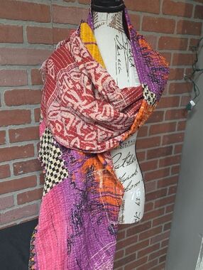 Reversible Kantha Print Scarf #186